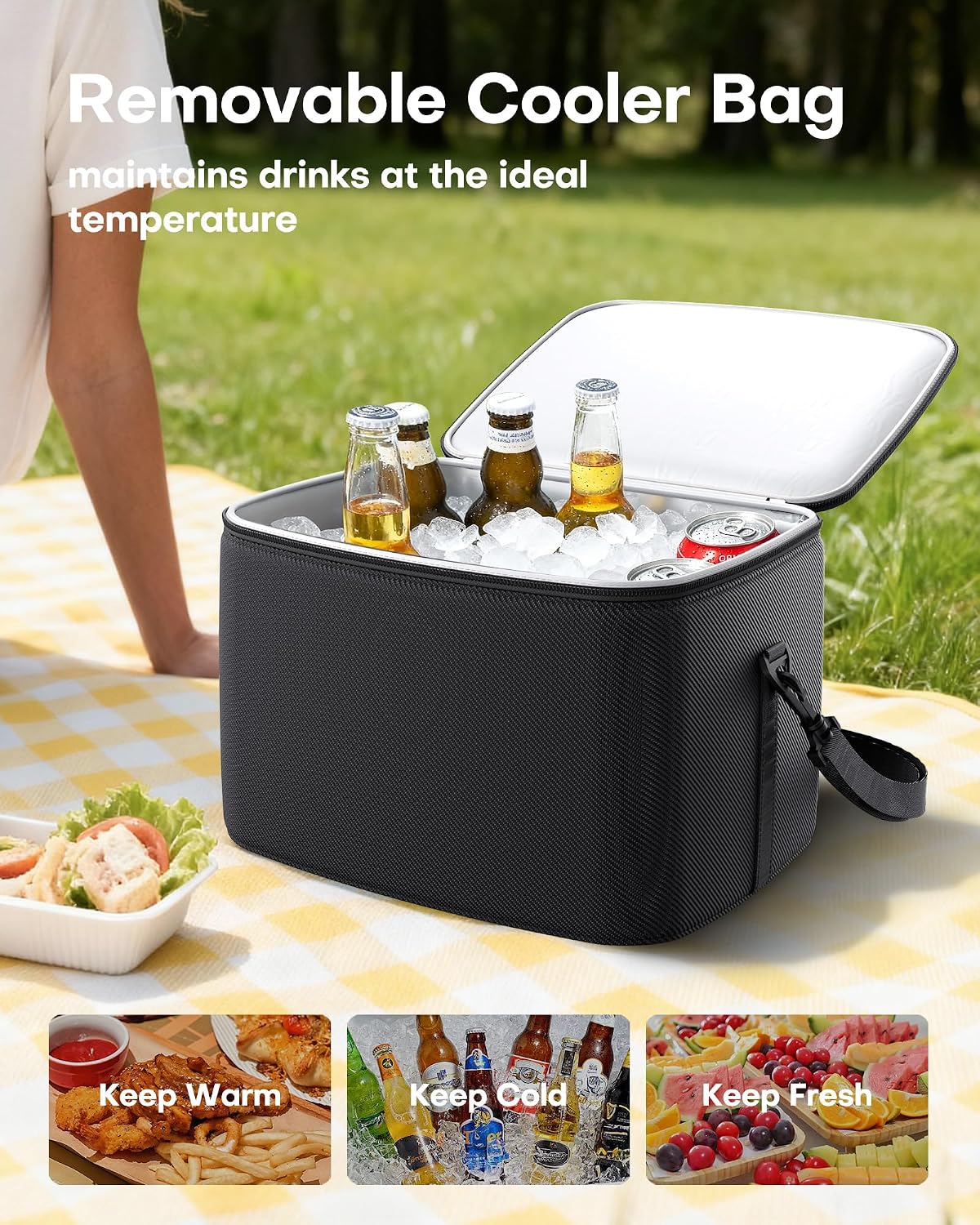 HOTOR Trunk Organizer - Car Organizer and Storage with Cooler Bag for SUV - Image 4