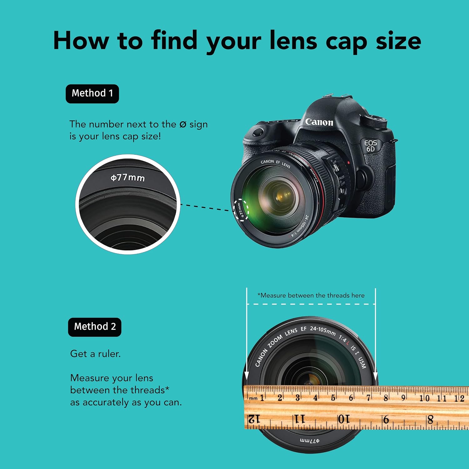 Foto&Tech Camera Lens Cap Leash with Elastic String, Compatible with Universal DSLR SLR Evil Mirrorless Cameras Video (x3) - Image 7