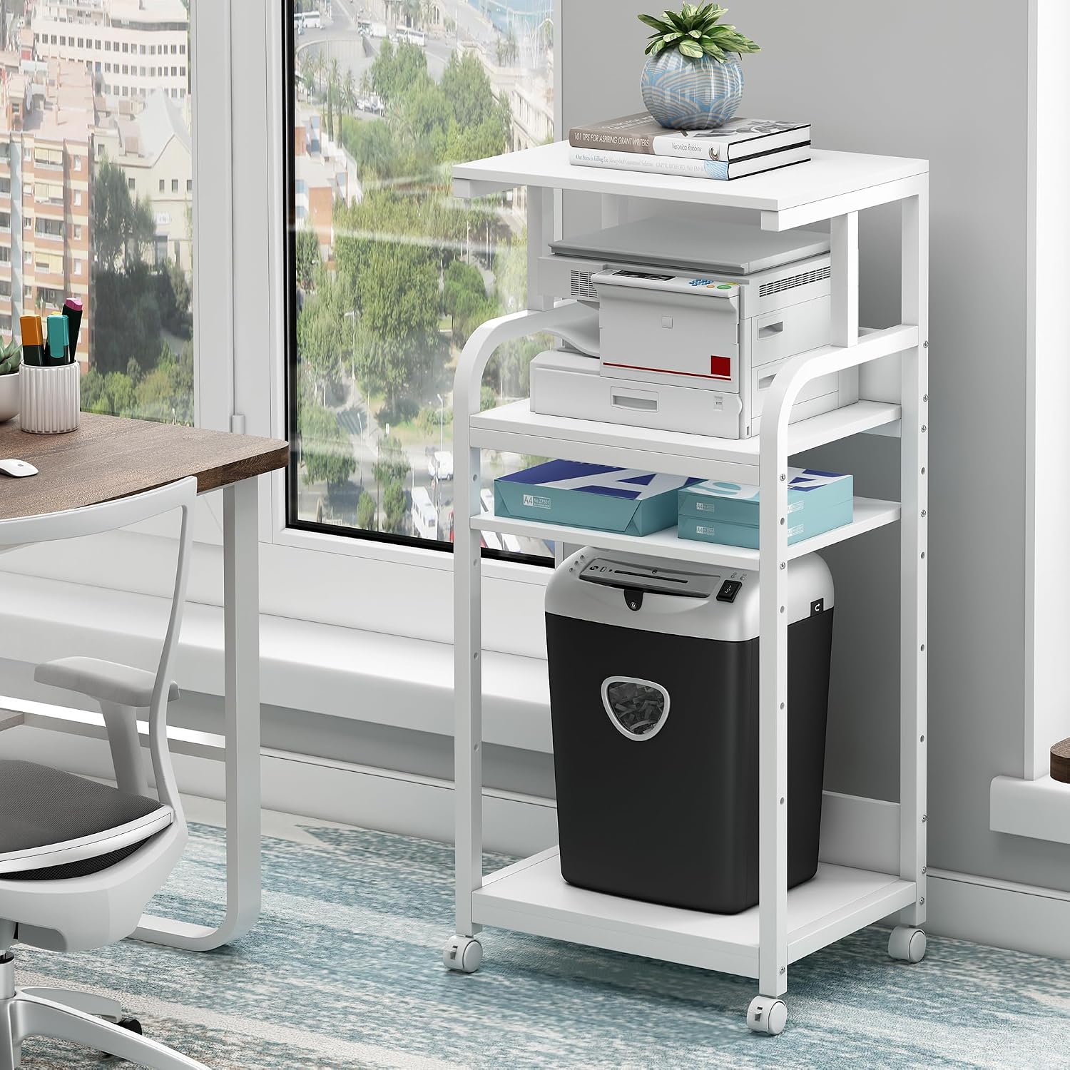Fannova 4 Tier White Printer Shredd...
