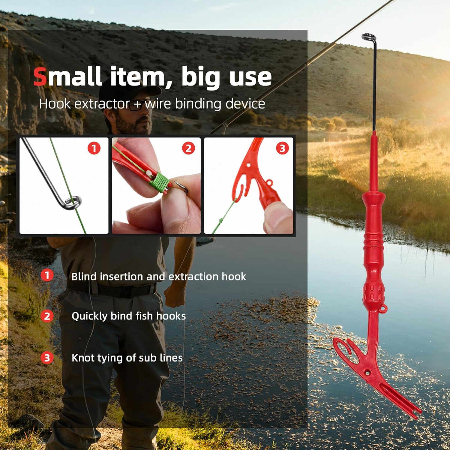 Corrosion-Resistant Fishing Tool Kit with Pliers & Lip Gripper - Image 6