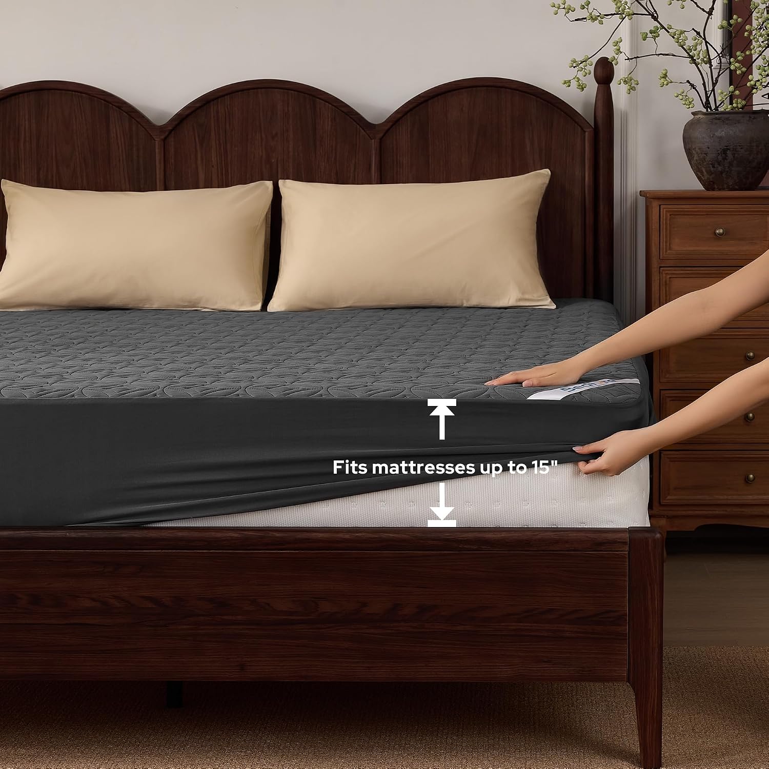 BEDLORE Waterproof Mattress Protector, Full Size Mattress Pad - Image 8