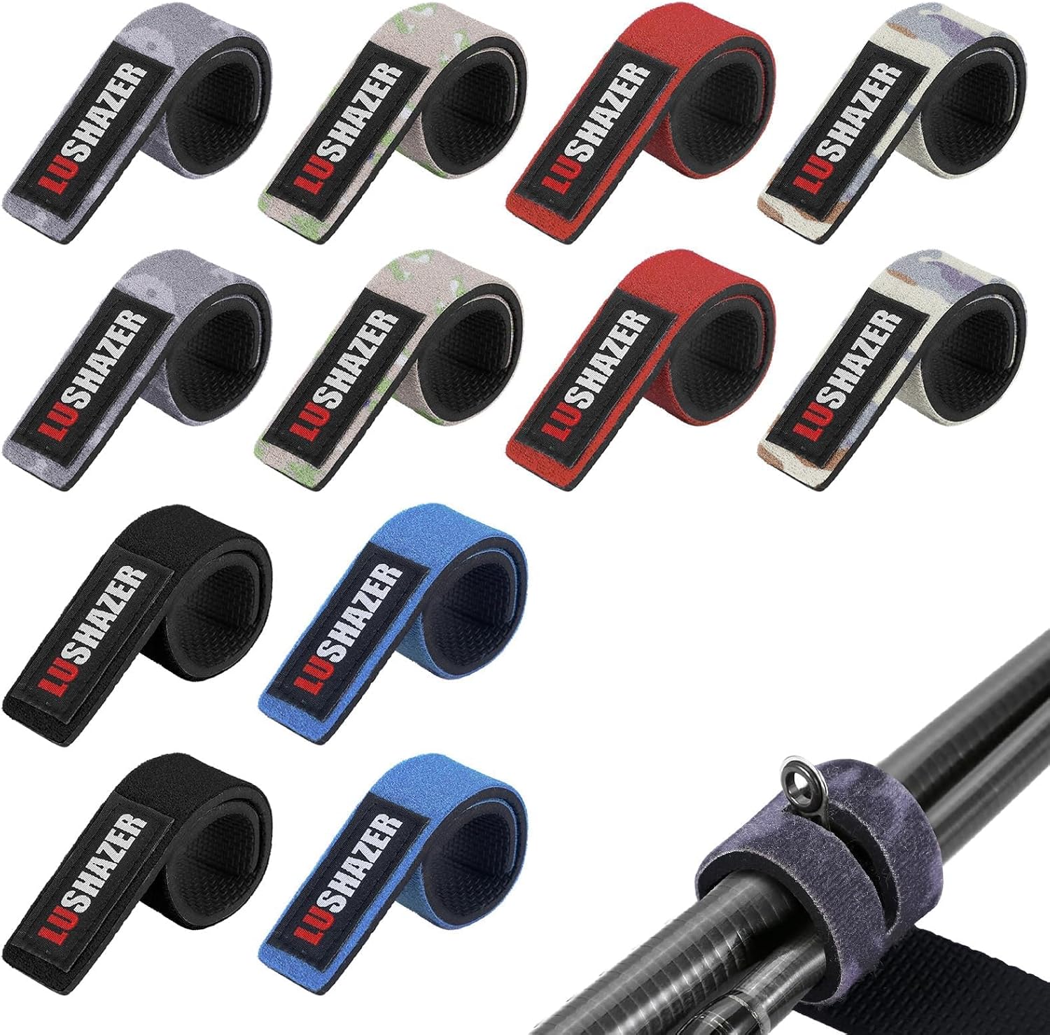 Pawfly 12 Pcs Fishing Rod Straps, 6...