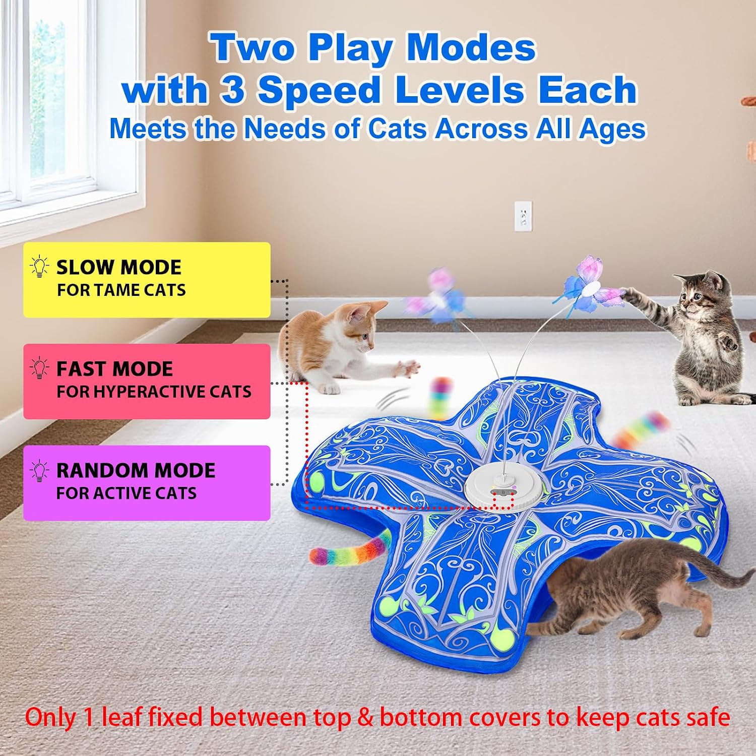 Interactive Cat Toys for Indoor Cats,Automatic Kitten Tunnel Toy - Image 4