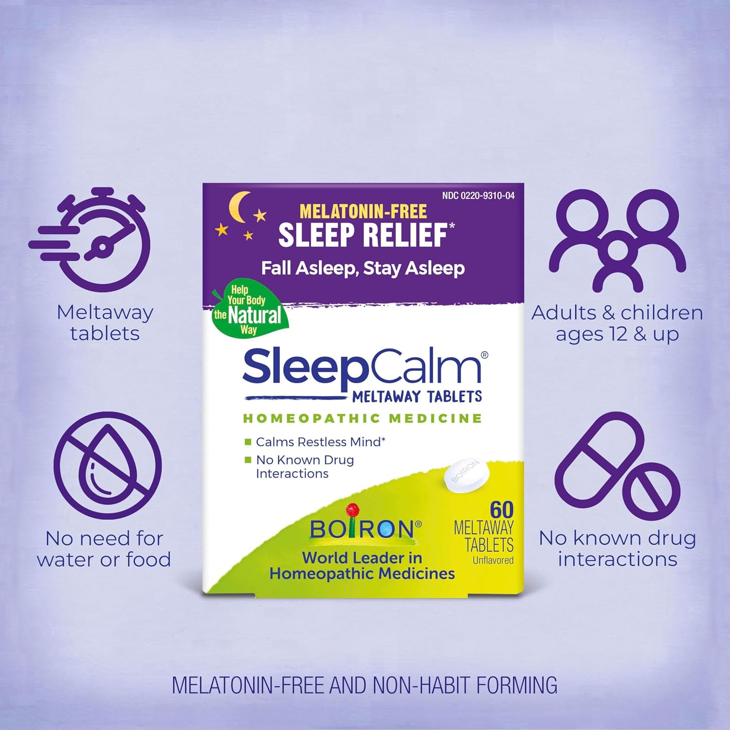 Boiron SleepCalm Sleep Aid for Deep, Relaxing, Restful Nighttime Sleep - Melatonin-Free and Non Habit-Forming - 60 Count - Image 3