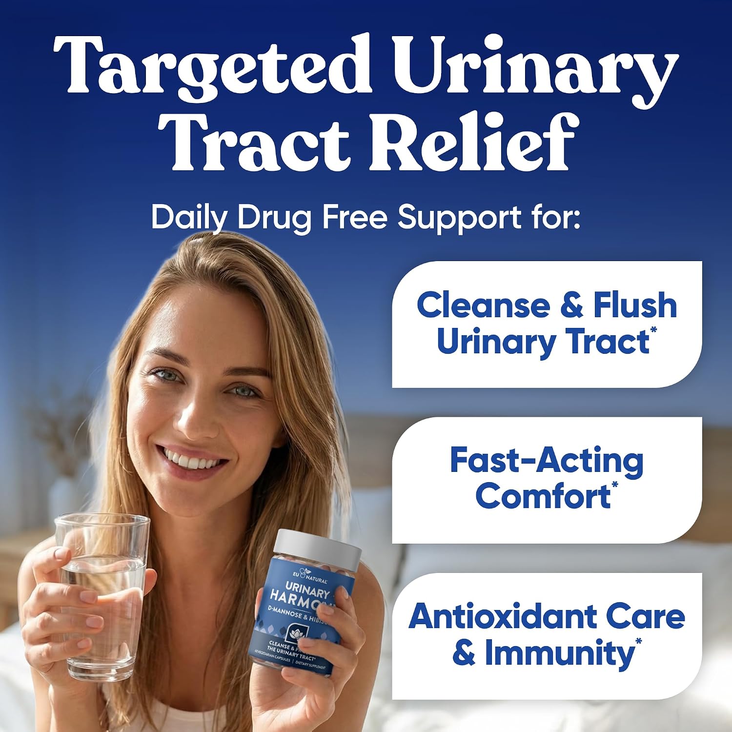 Urinary Harmony D-Mannose Supplement for Urinary Tract Health, 60 Capsules - Image 2