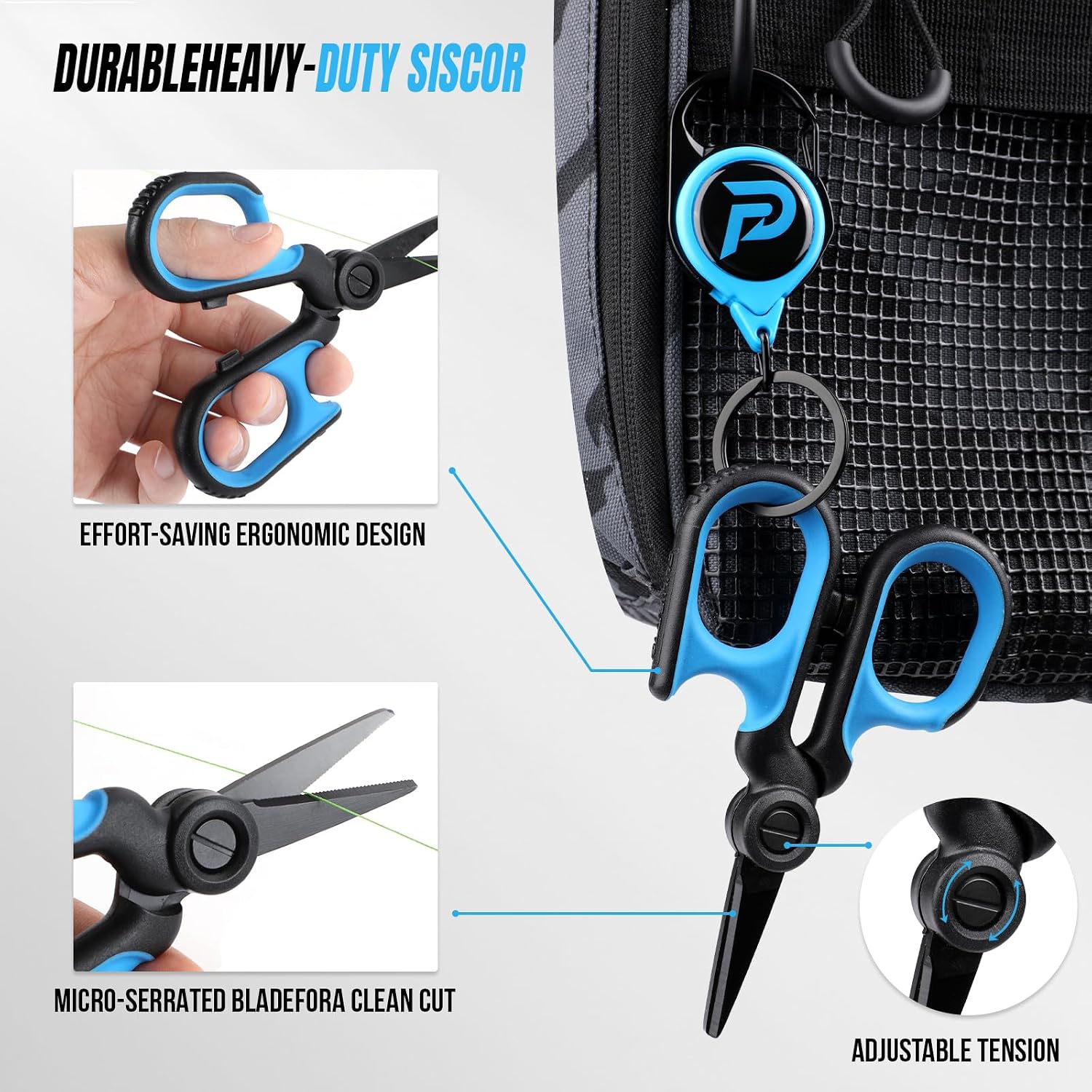 PLUSINNO 9PCS Fishing Gear, Fishing Tools with Tools Bag, Fishing Accessories, Corrosion Resistant Fishing Pliers Kit, Fishing Knife, Fish Lip Gripper, Fishing Scale, Towel, Fishing Gifts for Men - Image 6