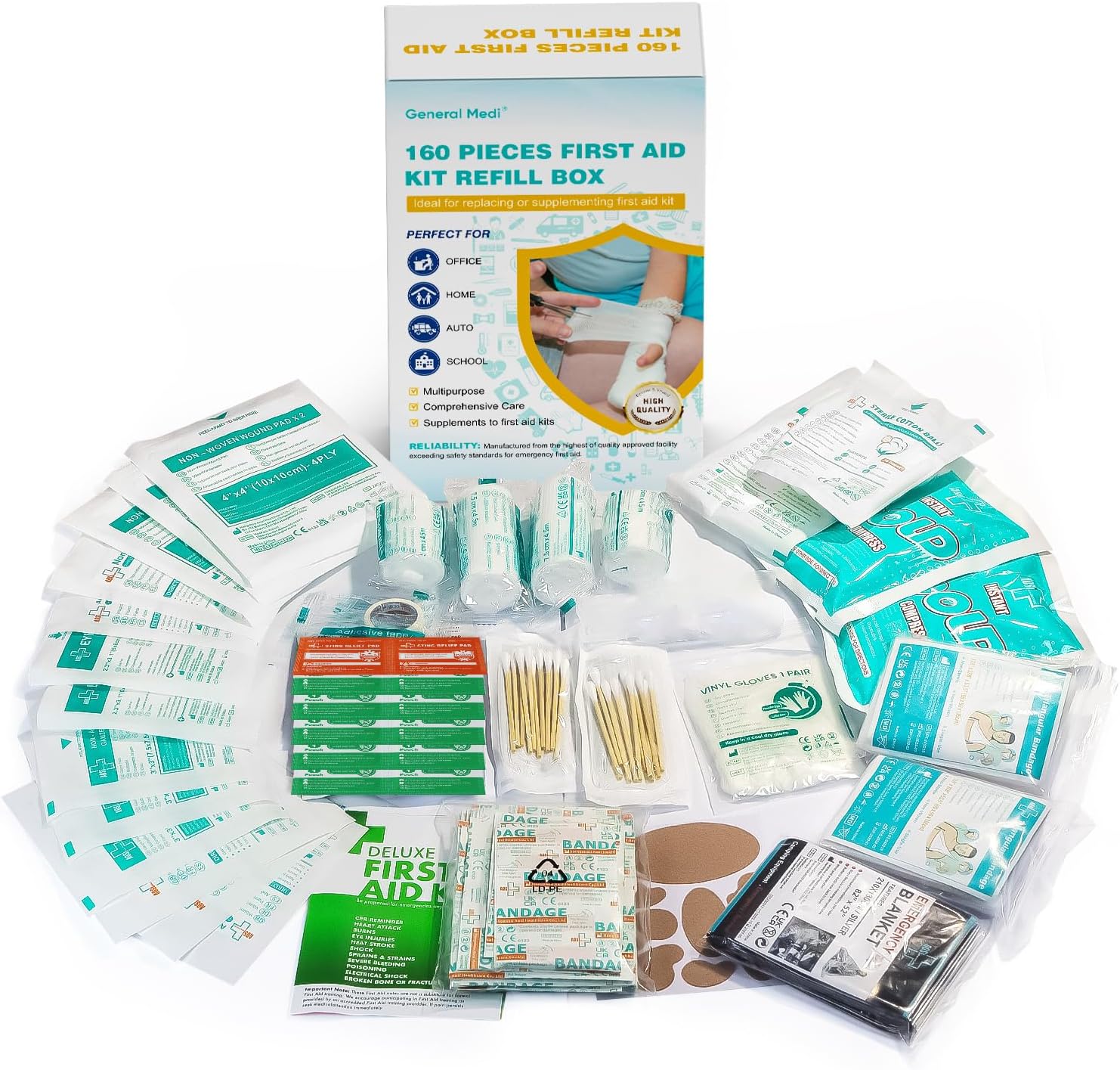 General Medi 160 Piece First Aid Ki...