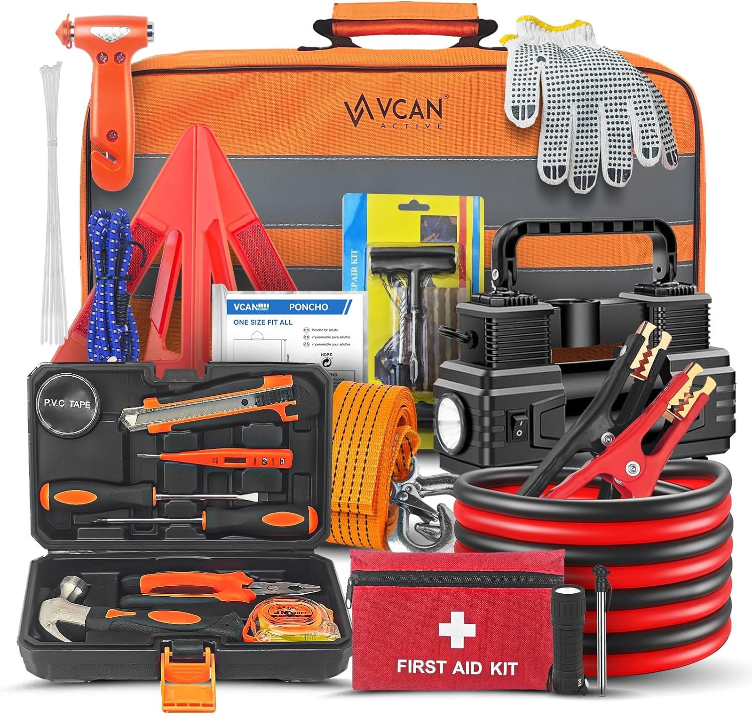 Car Emergency Kit with Portable Air...