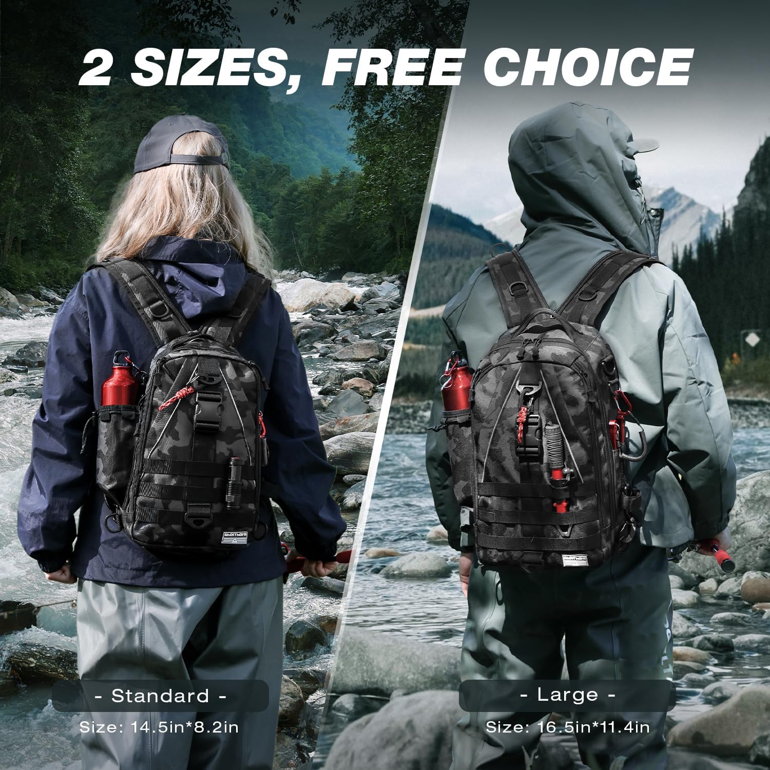 Ghosthorn Fishing Backpack with Rod Holder, Tackle Storage Bag Lightweight - Image 6