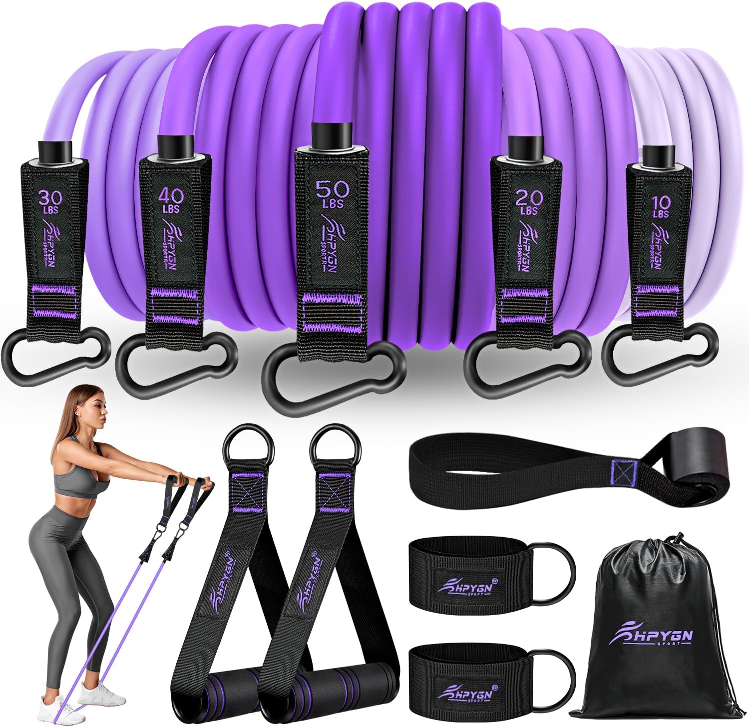 HPYGN Resistance Bands with Handles...