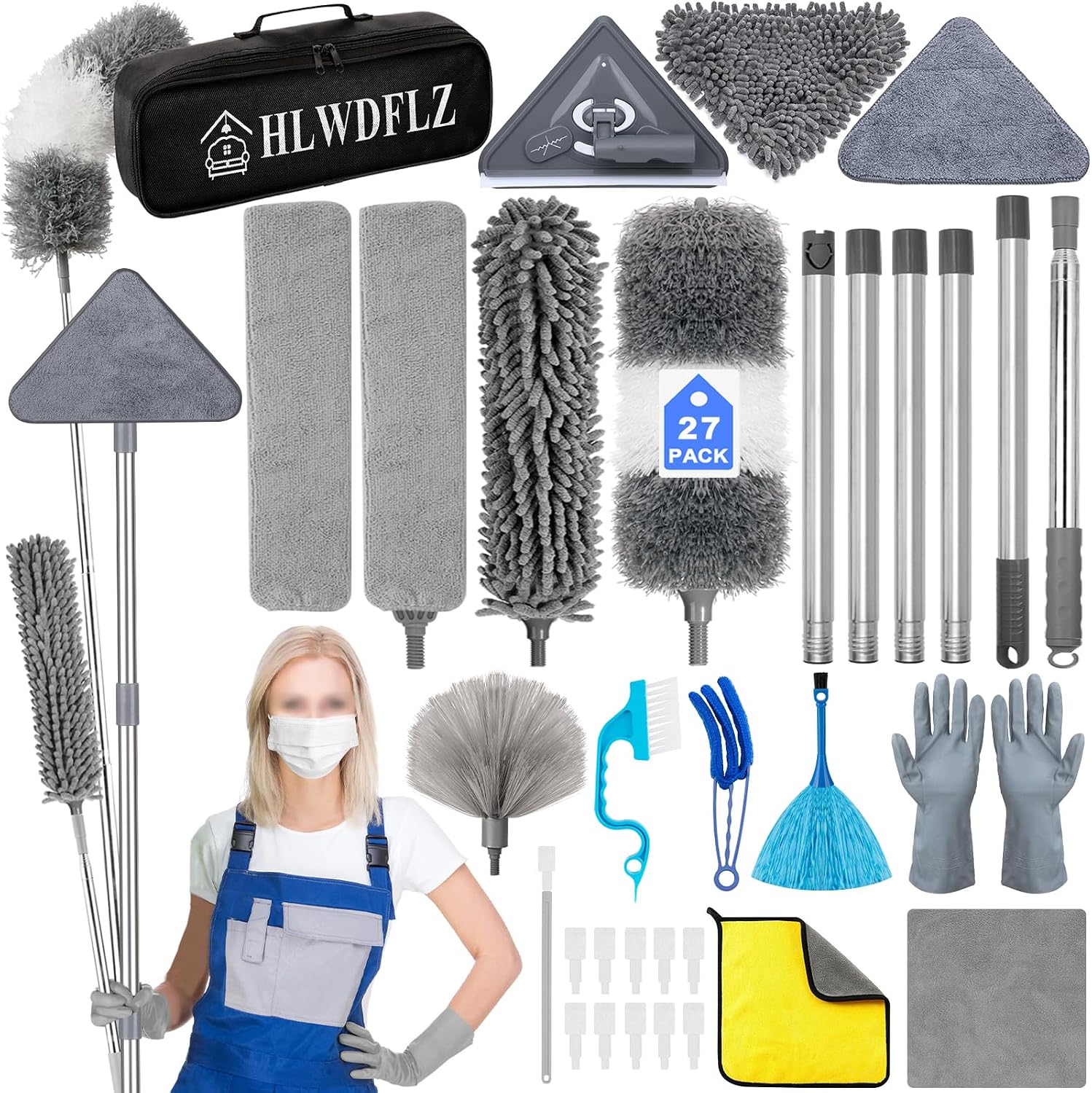 Microfiber Duster Kit 27pcs with 30...