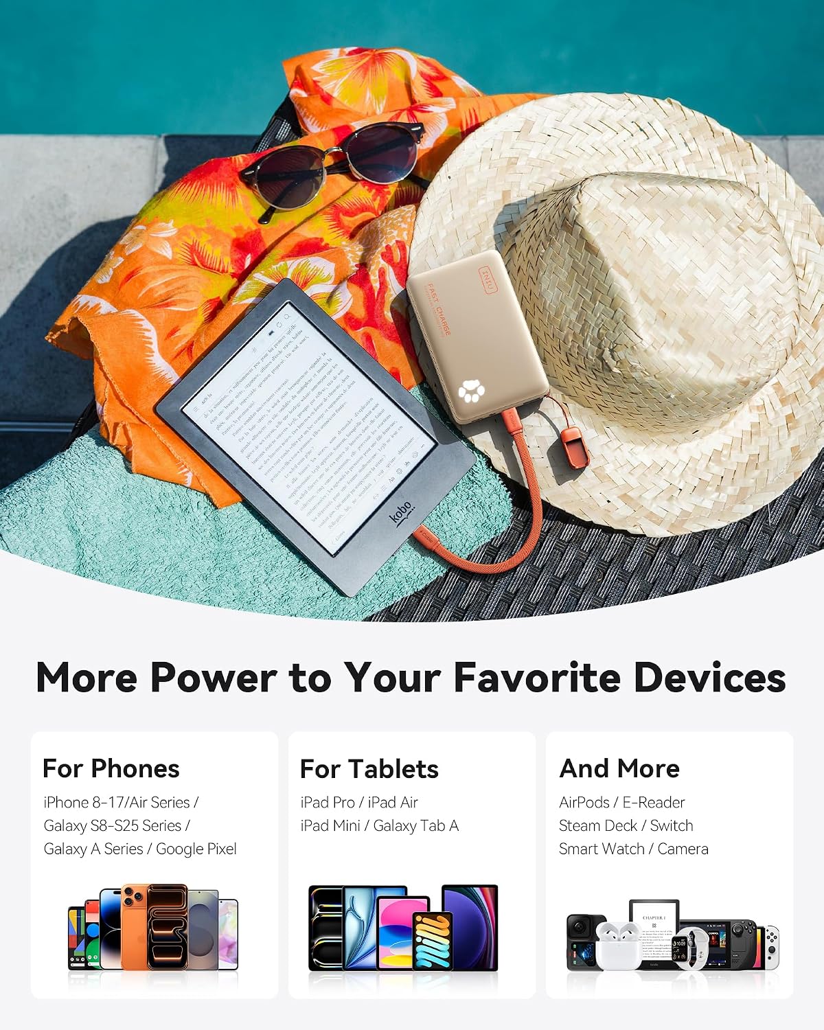 INIU 10000mAh 45W Fast Charging Portable Charger, Smaller Travel Power Bank - Image 7