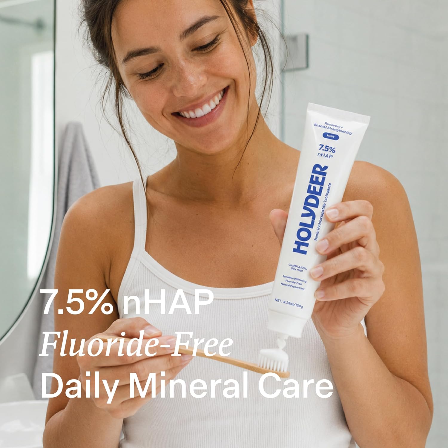 Nano-Hydroxyapatite Toothpaste, Mint, 7.5% nHAP, Fluoride-Free, Sensitive Whitening, Enamel Strengthening, 4.23 oz - Image 3