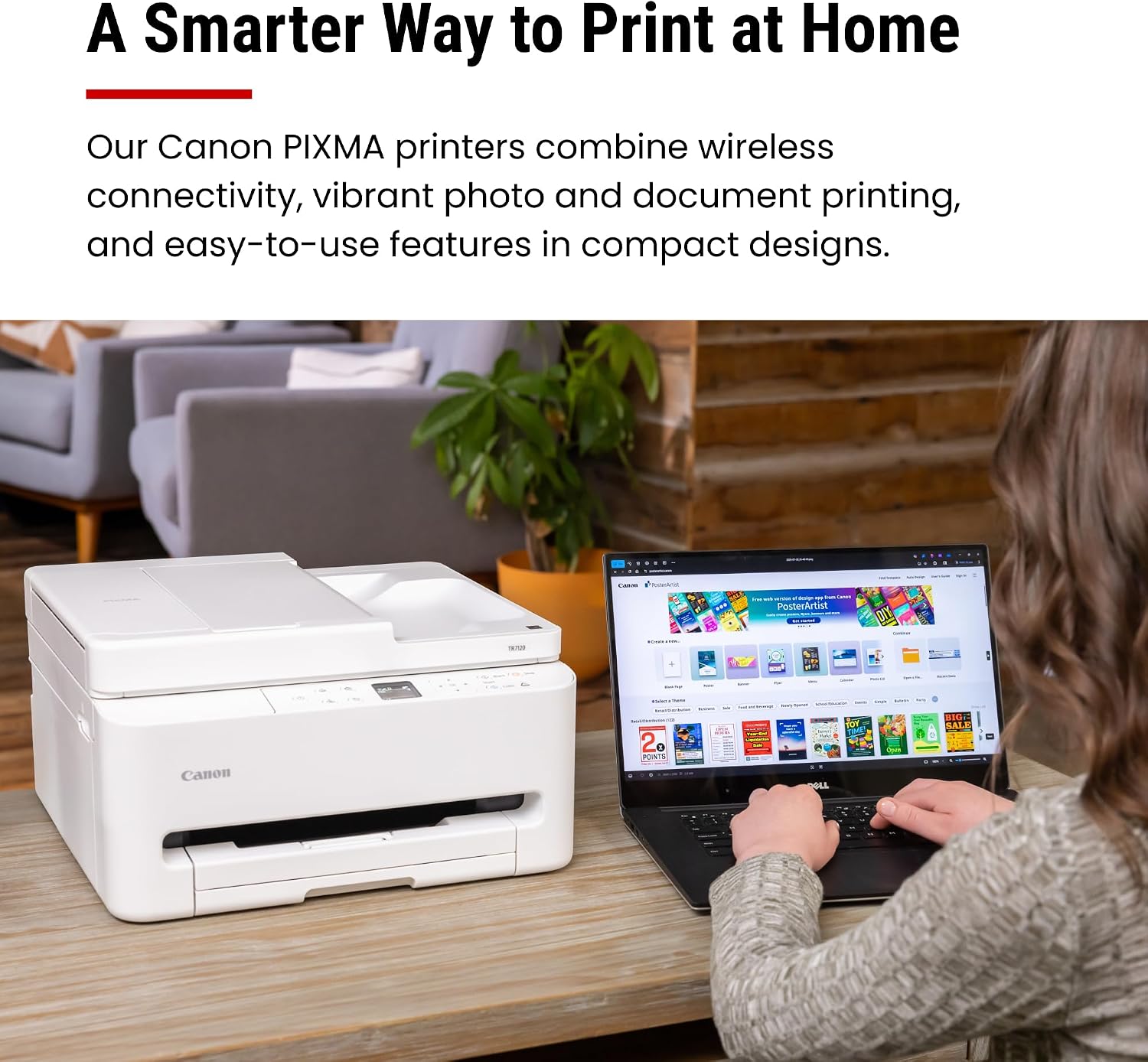 Canon PIXMA TR7120 Wireless Color Inkjet Printer, Duplex Printing, White – Home Printer with Copier/Scanner, Auto Document Feeder, Compact Design, Intuitive Control Panel - Image 7