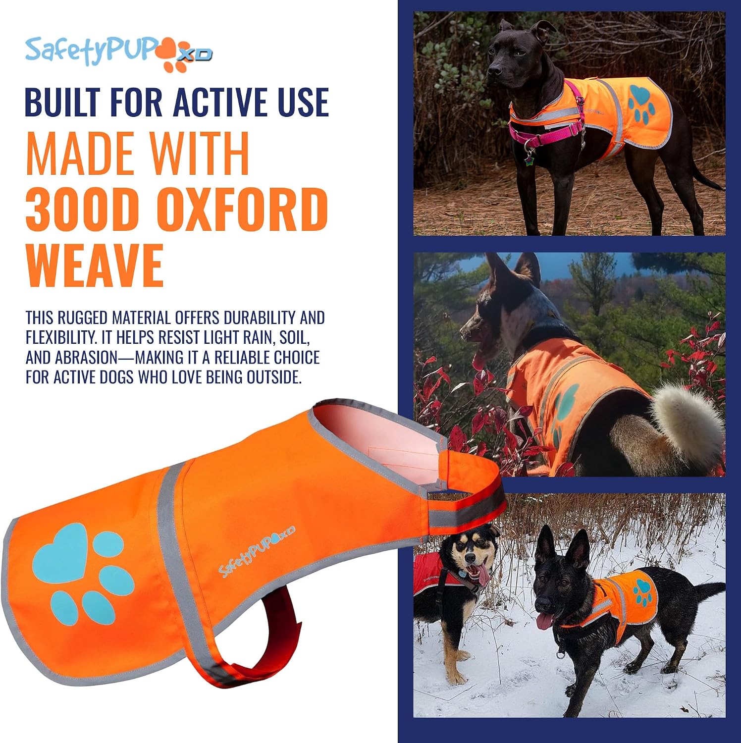 Blaze Orange Dog Vest. Reflective High Visibility in Hunting & Wooded Areas - Image 6