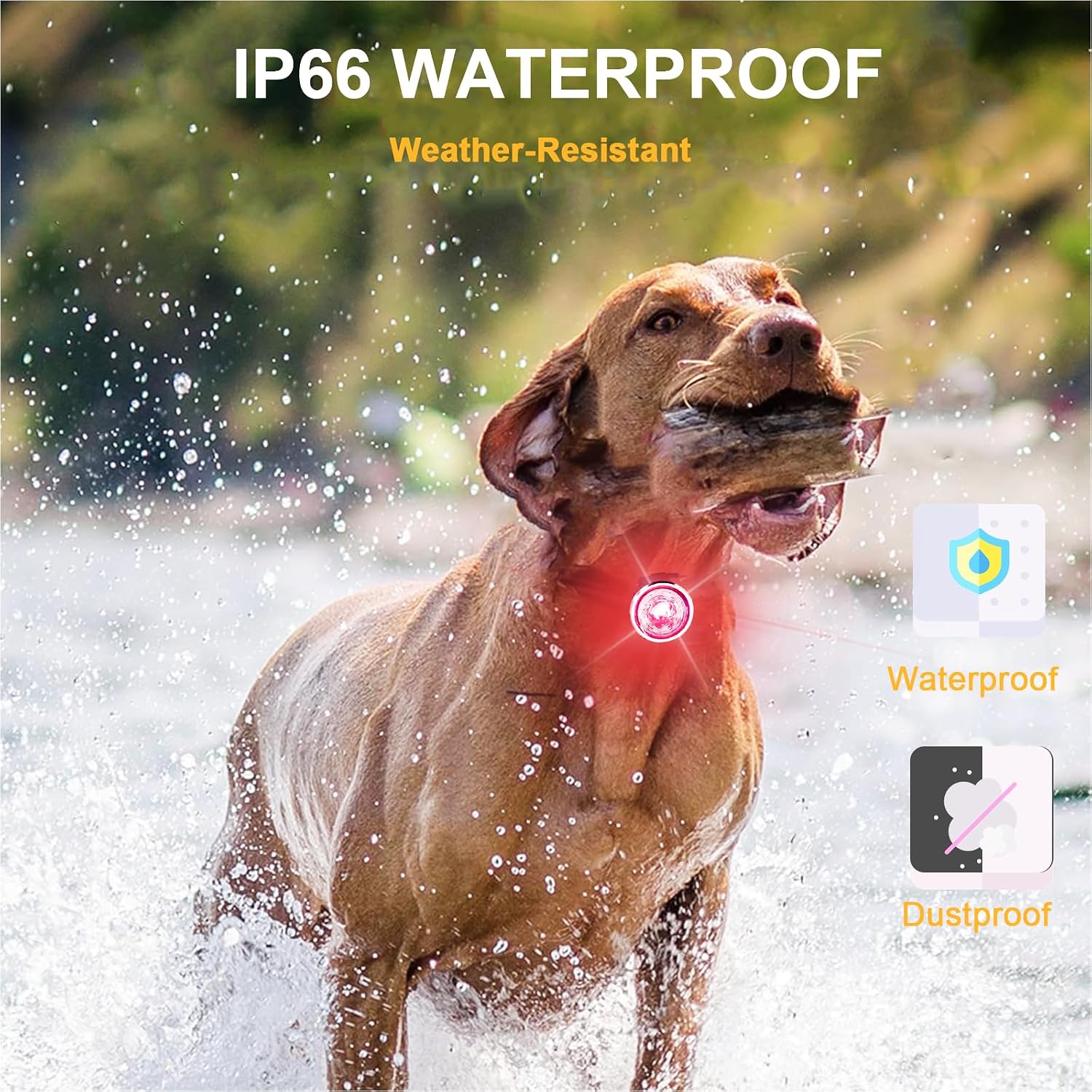 Tubasion 2-Pack Dog Lights for Night Walking, Upgraded 8 Modes Rechargeable Dog Collar Lights for Nighttime Clip On, IPX6 Waterproof and Silicone Band Safety Lights for Dog Collars - Image 5