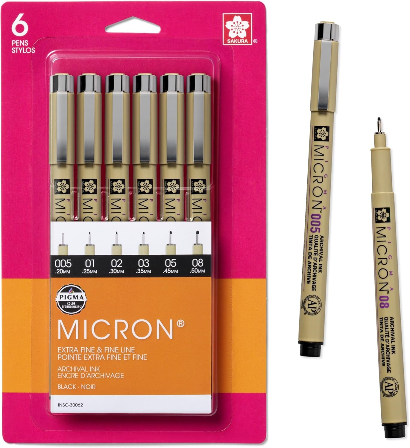 Sakura Pigma Micron Fineliner Pens,...