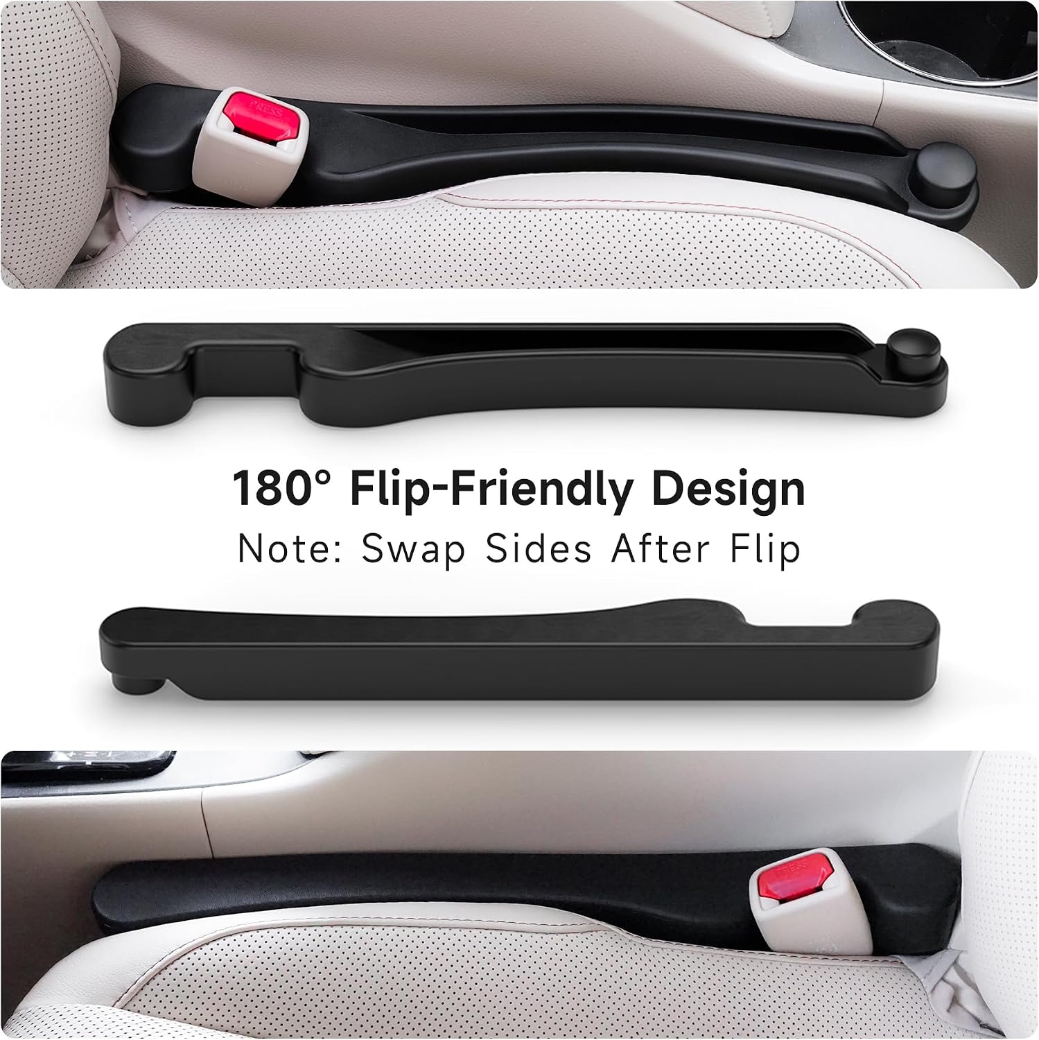 Givifive Car Seat Gap Filler Organizer 2Pack Soft Foam 3IN1 Multifunctional - Image 6