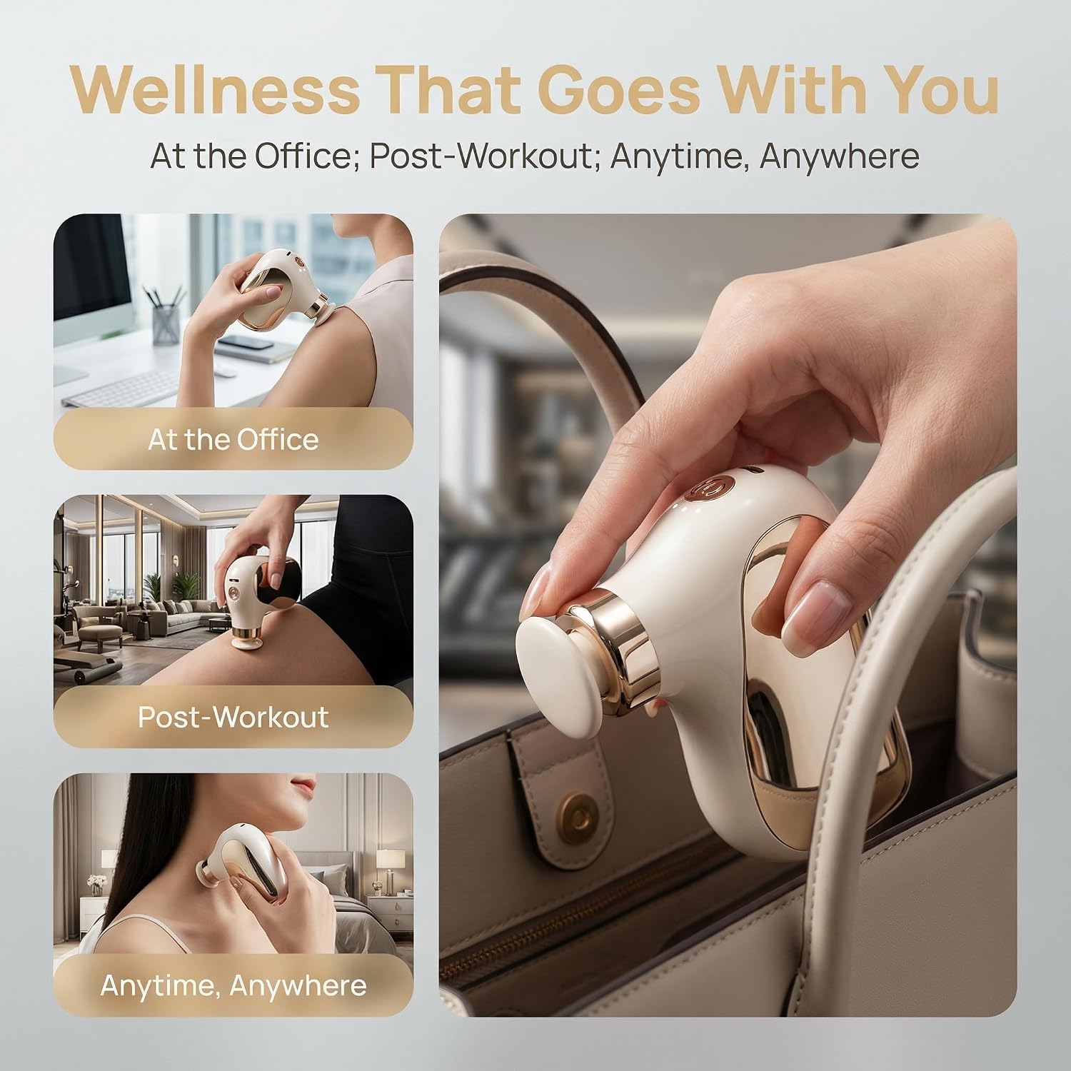 Mini Massage Gun,Pocket-Sized,Ultra-Quiet,and Specific Amplitude Measurements (8-10mm), with Heat/Cold Therapy Features. Gym, Office, Gifts for Men Women - Image 2