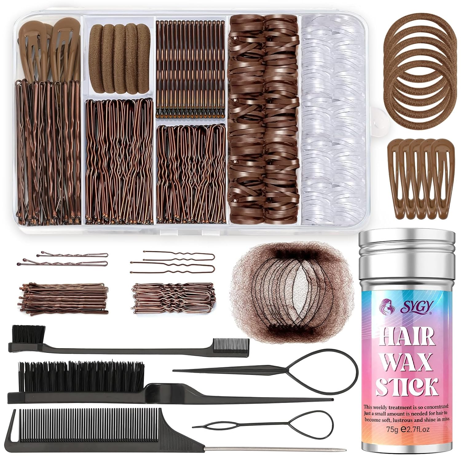 386Pcs Ballet Hair Styling Kit, Ballet Bun Kit for Women Girls