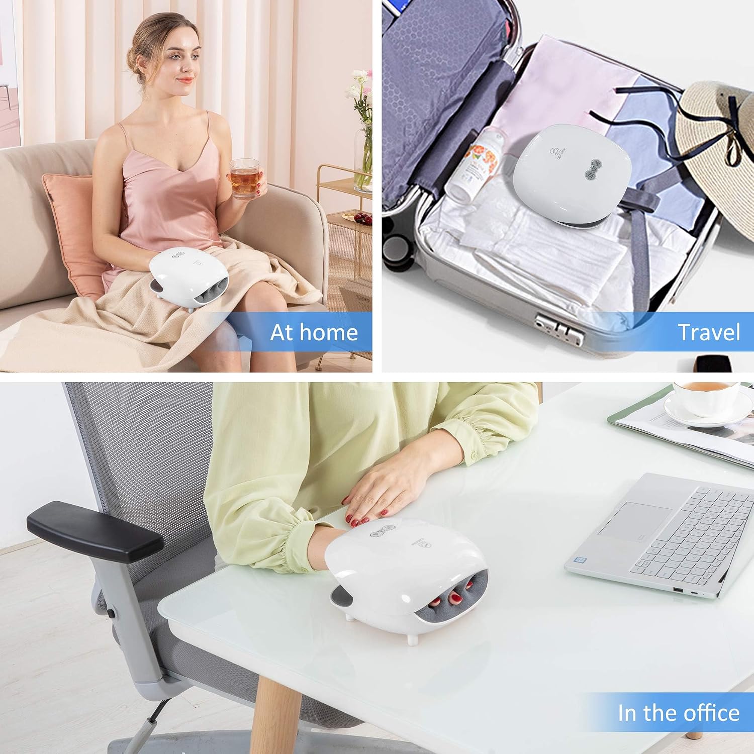 COMFIER 2026 FSA Wireless Hand Massager with Heat,3 Levels Compression & Heating, Rechargeable Hand Massager Machine for Carpal Tunnel, HSA Store Eligible Items, Gift for Men Women - Image 8