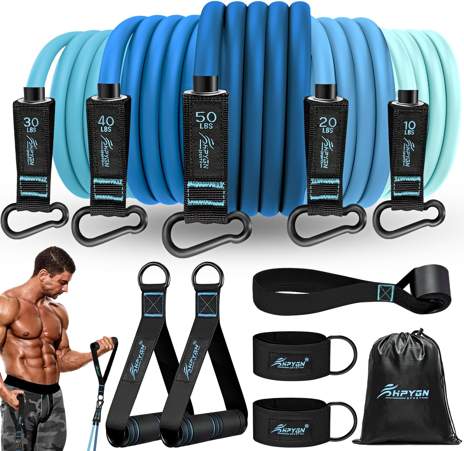 HPYGN Resistance Bands with Handles...