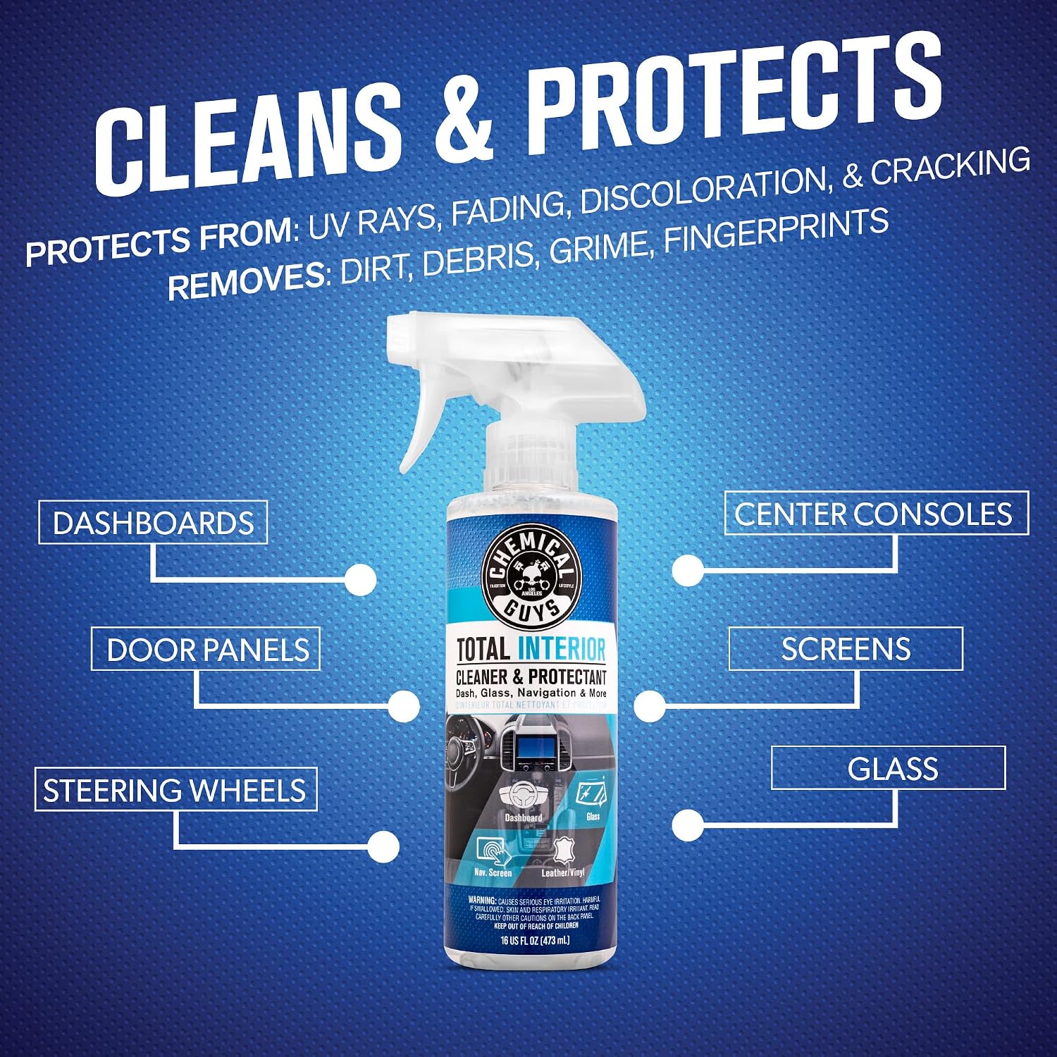 Chemical Guys 17-Piece Car Detailing Kit, Interior & Wheel Cleaner & Wash - Image 6