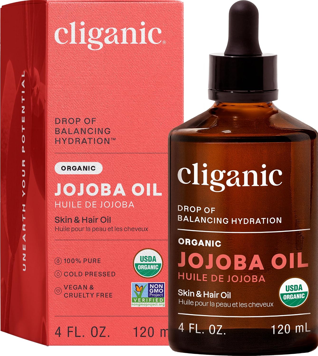 Cliganic Organic Jojoba Oil, 100% P...