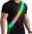 Zacro LED Reflective Sash Light Up Vest for Night Walking with 5 Colors & 3 Light Modes, Rechargeable High Visibility Neon Safety Gear for Men Women Dog Walking