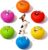 HOLYSTEED Latex Squeaky Dog Toys for Small Dogs, Mini Breed, 2.2″ Flat Ball