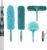 TelesPro 30 Foot High Reach Duster Kit with 6-24FT Extension Pole High Ceiling Dusting and Window Cleaning Kit with Telescopic Pole Window Washer&Squeegee,Cobweb Duster,Fan Duster and Feather Duster