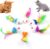 Cat Toys, 6 Pack Furry Rattle Mouse Toy Interactive Cat Toy with Feather Tail, 6 Assorted Faux Fur Kitten Toy 5.5” Realistic Size Mini Mice Cat Toy for Bored Indoor Adult Cat