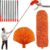 20 Feet High Reach Duster Kit with 2-14 ft Extension Pole, Cobweb & Corner Brush Cleaning Duster Kit for Cleaning, Microfiber Feather Duster Cleaner with Washable Head for Ceiling Fan, Furniture, Home