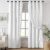 100% Blackout Curtains for Bedroom, Double Layer White 84″ L