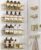 8 Pack Adhesive Bathroom Holders & Dispensers for Kids & Adults, Gold