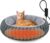 INVENHO Heated Cat Beds for Indoor Cats and Small Dogs, 20″ Cozy Donut Heated Pet Bed with Timer & Temp Adjustable, Removable Waterproof Electric Warming Bed for Indoor Cat