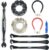 Bike Spoke Wrench Tool Kit, Bicycle Wheel Repair Tool Set with Tire Levers, Nipple Wrenches, and Valve Core Removal Tool
