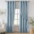 100% Blackout Curtains for Bedroom, Double Layer Blue 84″ L