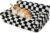 BFPETHOME Large Dog Couch Bed, Cute Pet Sofa with Non-Slip Bottom, Checkered Dog Bed with Washable Cover, XL Pet Couch (Black&White)