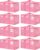 ukeetap 8 Pack Extra Large Clothes Storage Bins with Lids, Pink
