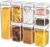 MR.SIGA 8 Piece Airtight Food Storage Container Set for Pantry Organization