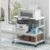 Fannova 32.3″x18.9″x32.1″ Extra Large White Printer Stand with Storage