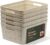 BINO | Woven Plastic Basket | Small (Natural), 5-Pack | THE JUTE COLLECTION | Home Organization, Space – Saving Storage, Stylish Design | Jute Basket | Plastic Storage Basket